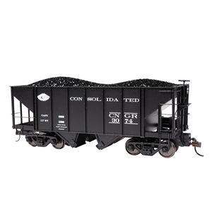 2-Bay Steel Hopper (2/Box) - Consolidated NG RR #3008 & #3074