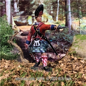 42nd Foot Royal Highland Reg Grenadier Officer Firing Pistol, 1758-63