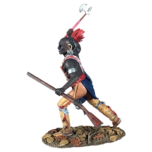 Native Warrior Attacking with Trade Axe