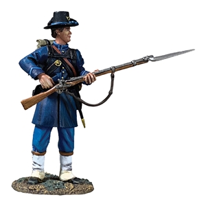 Federal Iron Brigade Reaching for Cap Wearing Gaiters