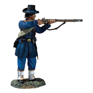 Federal Iron Brigade Reaching for Cap Wearing Gaiters