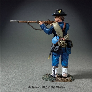 Federal Iron Brigade Reaching for Cap Wearing Gaiters