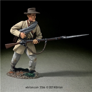 Confederate Infantry in Frock Coat Reaching for Cap No 2