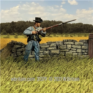 Confederate in Frock Coat Advancing