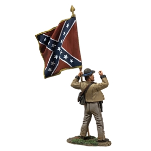 Defiant Confederate Infantry Waving ANV Flag