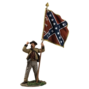 Defiant Confederate Infantry Waving ANV Flag