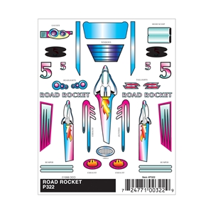 Road Rocket Stick-On Decals