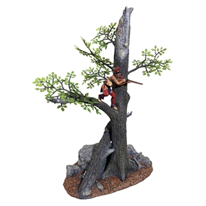 "A Clear Shot" - Native Warrior Firing From Tree - Summer Tree