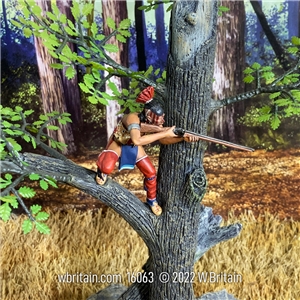 "A Clear Shot" - Native Warrior Firing From Tree - Summer Tree