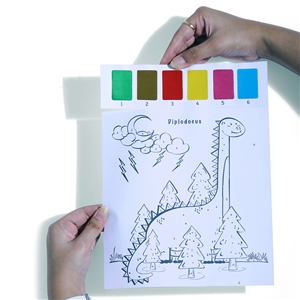 Color By Paint And Number - Dinosaur