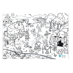 Doodle Placemats Set – Prehistoric Series