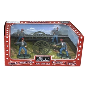 10 Pound Parrott Cannon with 4 Confederate Artillery Crew