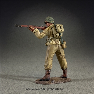 U.S. Infantryman Standing Firing M1 Garand, 1943-45