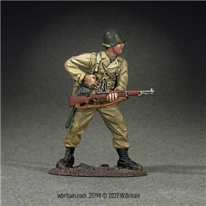 U.S. Armored Infantryman Reaching for Clip, 1943-45