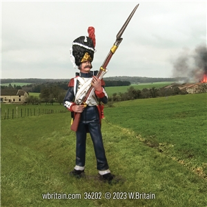 French Imperial Guard in Campaign Trousers Standing Defending, No 2