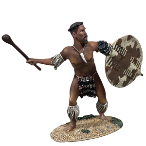 Zulu Warrior Attacking with Knobkerrie, 1879