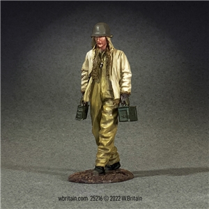 U.S. Tanker Walking with Ammo Cans, Winter, 1944-45