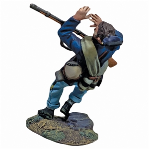 Union Infantry Casualty in State Jacket Falling Wounded
