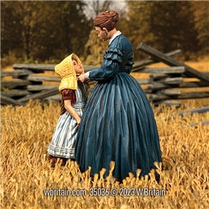 "Her Bonnie New Bonnet" 1860s Woman with Child