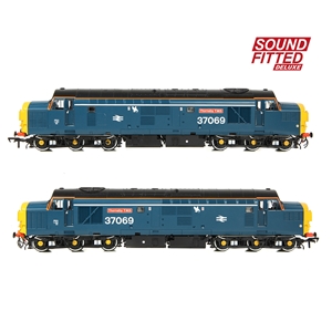 Class 37/0 Split Headcode 37069 'Thornaby TMD' BR Blue (White Stripe)