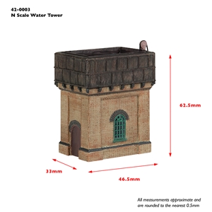 Brick Base Water Tower Green