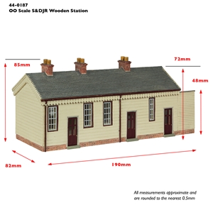 S&DJR Wooden Station Building Green and Cream