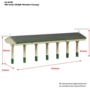 S&DJR Wooden Canopy Green and Cream