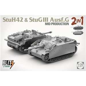 German WWII StuH 42/StuG III Ausf G Mid Production Assault Gun 2 in 1