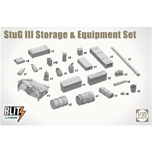 German WWII StuG III Assault Gun Storage & Equipment Set