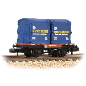 Conflat Wagon BR Bauxite (Early) with 2 'Mac Fisheries' AF Conts. [WL]
