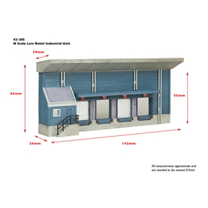 42-205 Low Relief Industrial Unit - Dims