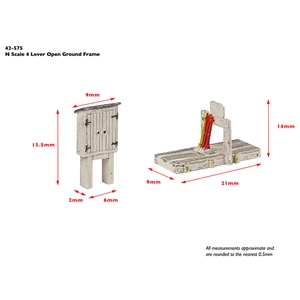 42-575 4 Lever Open Ground Frame (dims)
