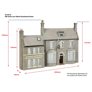 44-0210 Low Relief Goathland Hotel (dims)