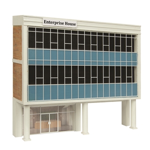 Low Relief Raised Office Blue