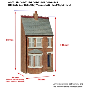 44-0213B - Low Relief Left Hand Bay Terrace Blue - DIMS