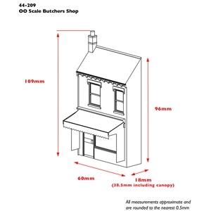 44-209 Low Relief Butchers Shop Dims