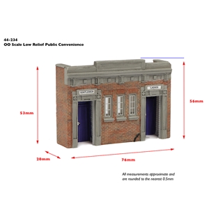44-234 Low Relief Public Convenience Dims