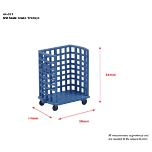 44-517 Brute Trolleys (x4) - Dims