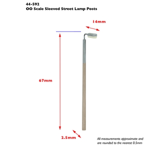 44-592 Sleeved Street Lamp Posts Dims
