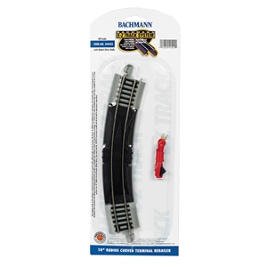 18' Radius Curved Terminal Rerailer with Wire (1/Card)