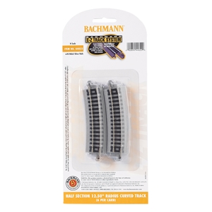 Half Section 12.50'' Radius Curved Track (6/Card)