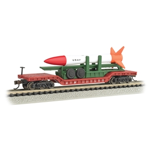 52' Center Depressed Flat Car - With Missile