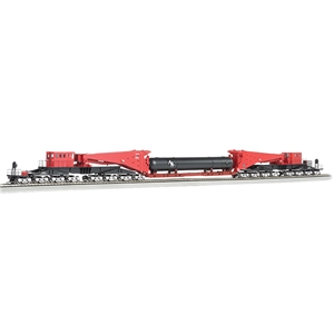 Schnabel Car with Retort/Cylinder Load - Red & Black