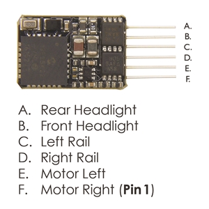 6 Pin DCC Loco-Decoder (with Brake Button function)