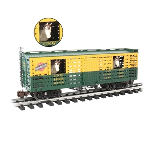 Animated Stock Car - C&NW with Horses