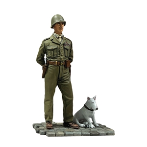 U.S. General George S. Patton and Willy, England, 1944