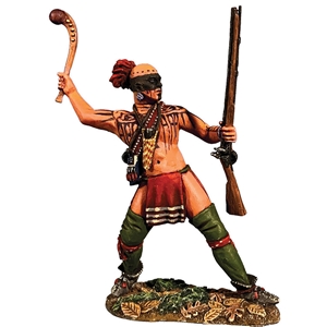 Native Warrior Attacking with Warclub