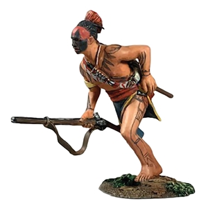 Native American Warrior Running Barefoot