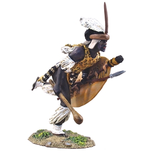 Zulu uThulwana Regiment Charging with Knobkerrie No.1