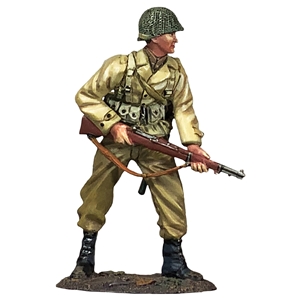 B25192 U.S. Armored Infantryman with M1 Garand, Alert, 1943-45